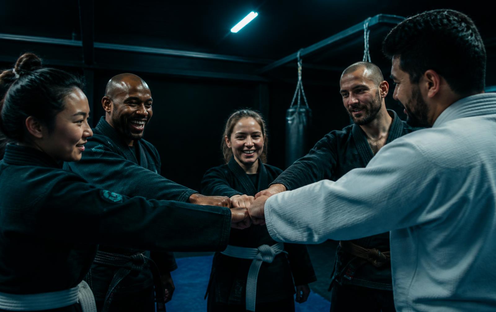 TD Athletics students and coaches after a martial arts class in Brooklyn, NY